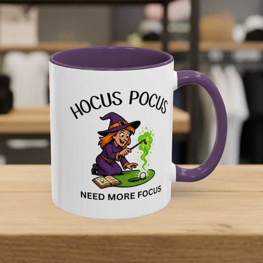 Hocus Pocus, Need More Focus - Golf Mug - 11oz in Purple