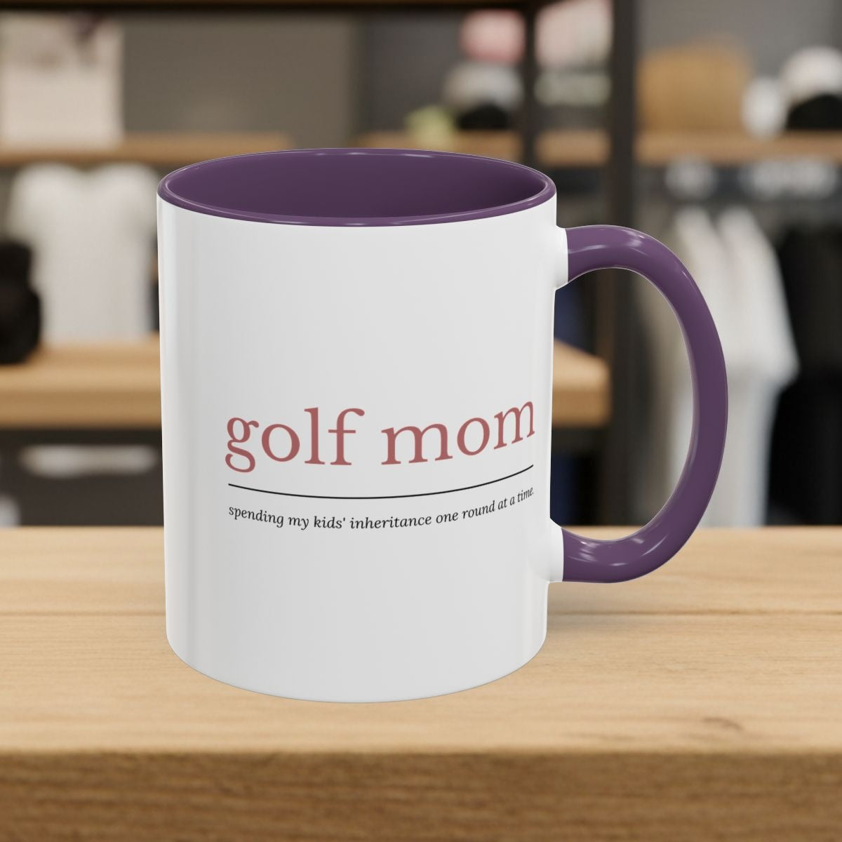 Golf Mom: Inheritance - Golf Mug - 11oz in Purple