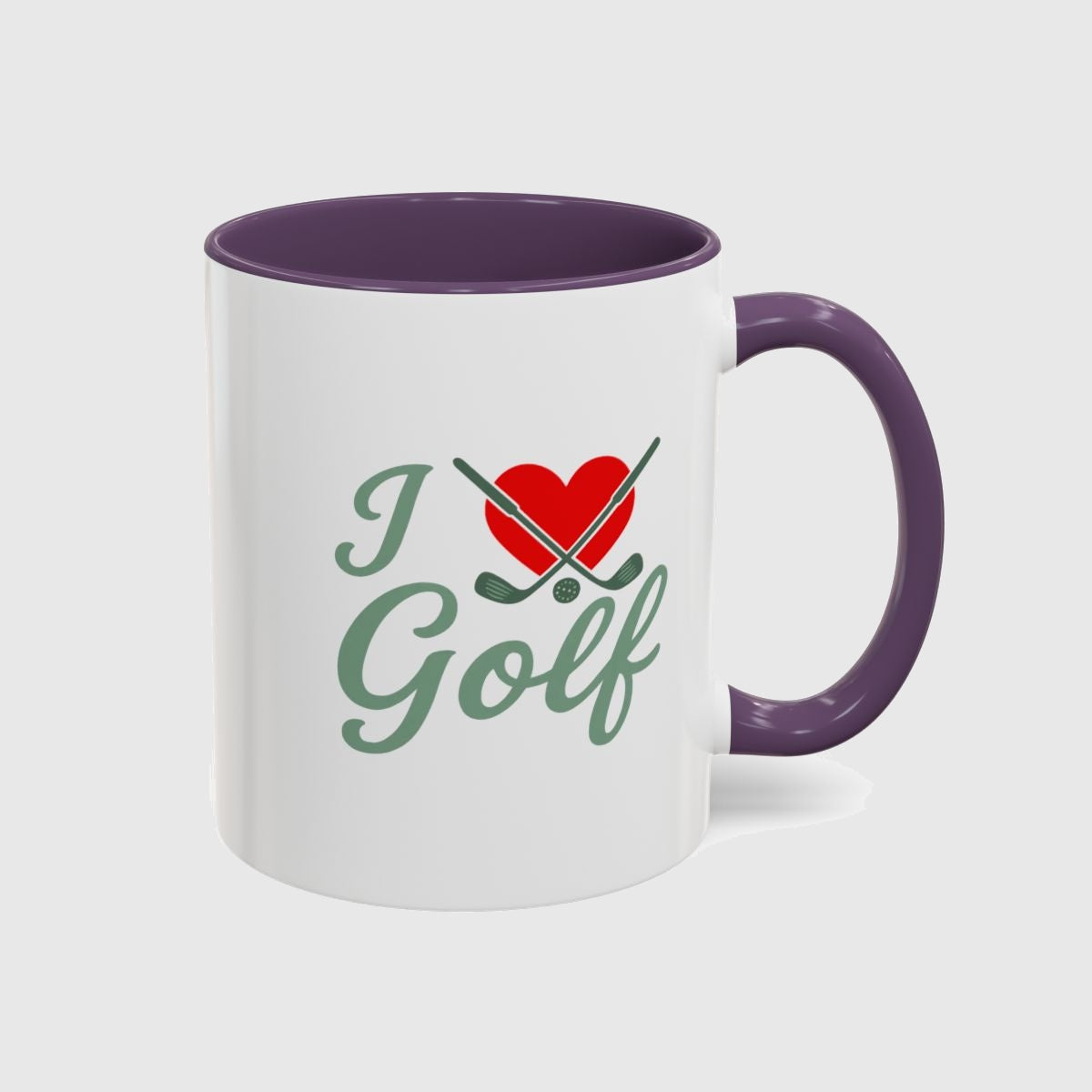 I Love Golf - Golf Mug in Purple