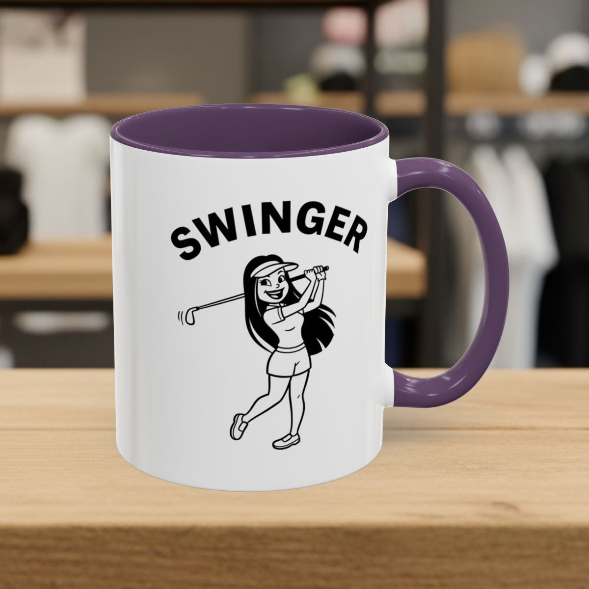 Retro Swinger Women's - Golf Mug - 11oz in Purple