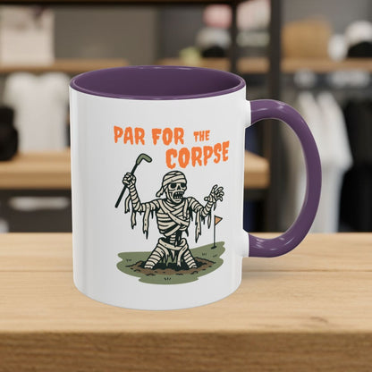Par for the Corpse - Golf Mug - 11oz in Purple
