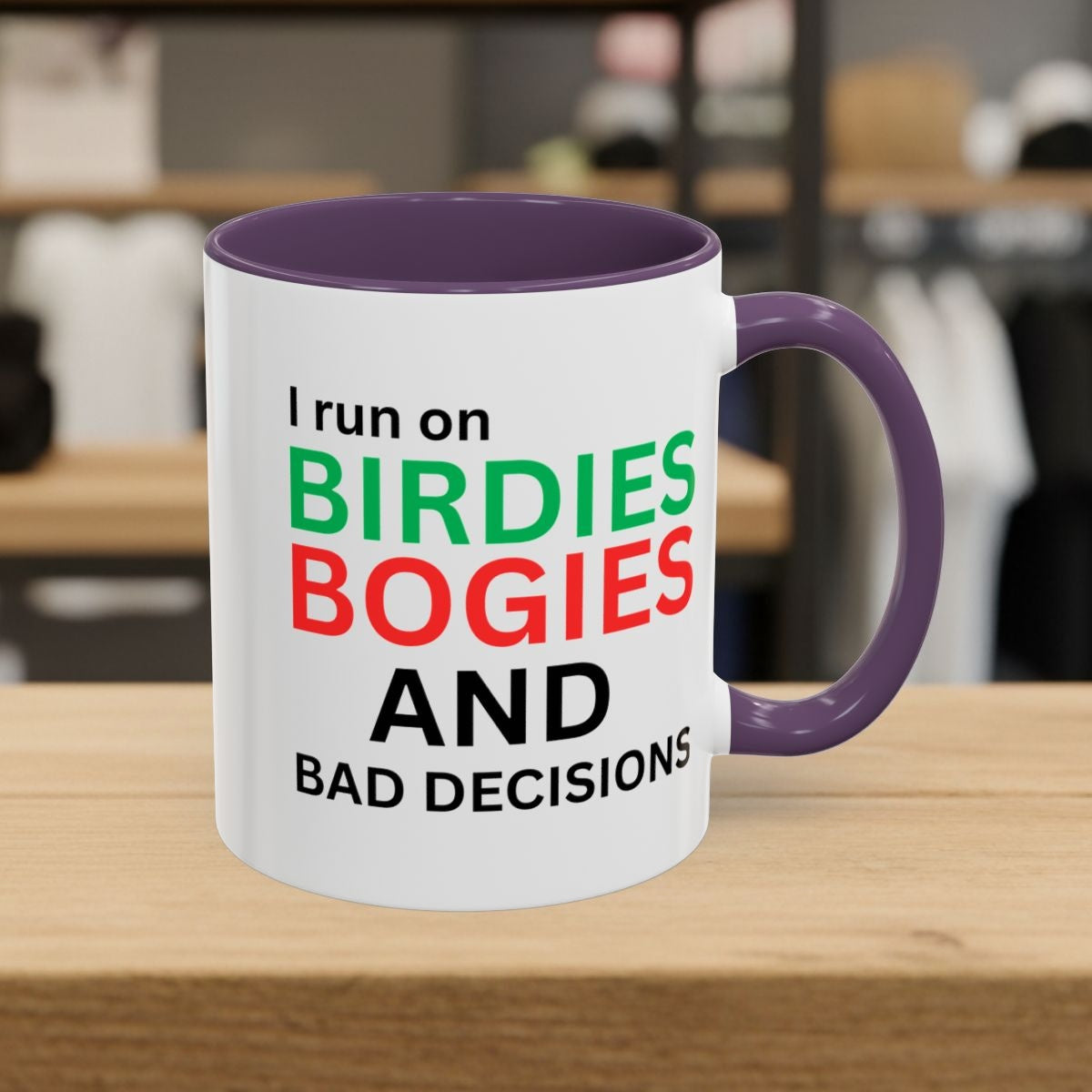 I run on... - Golf Mug - 11oz in Purple