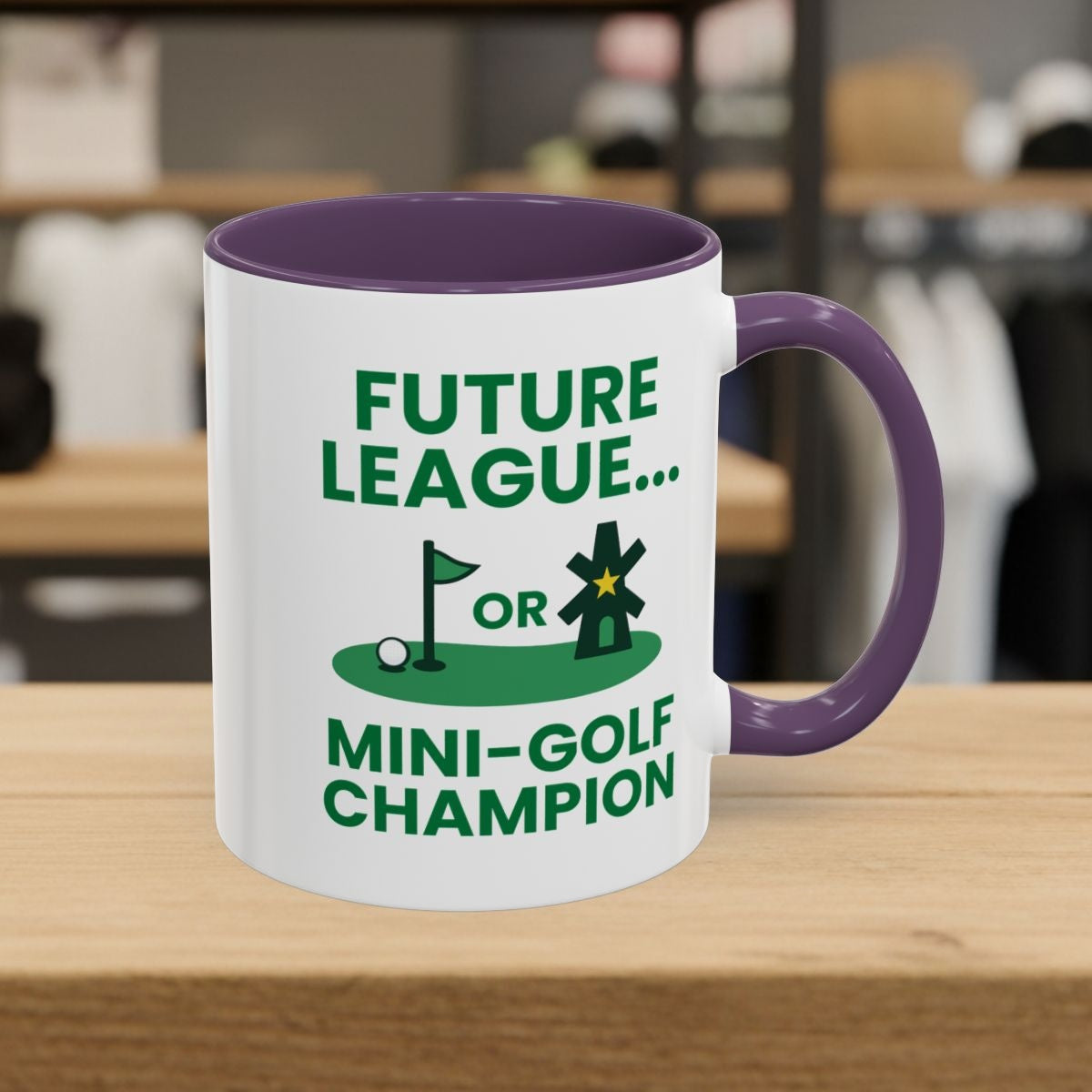 Future League or Mini-Golf Champion - Golf Mug - 11oz in Purple