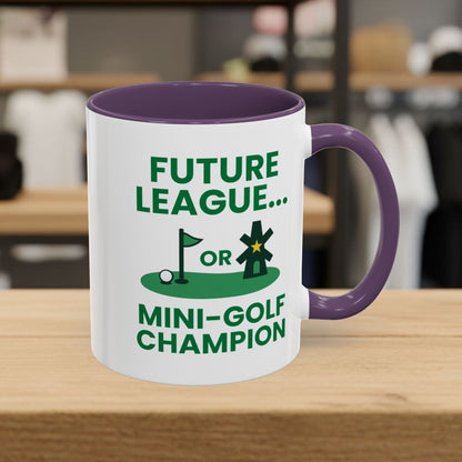 Future League or Mini-Golf Champion - Golf Mug - 11oz in Purple