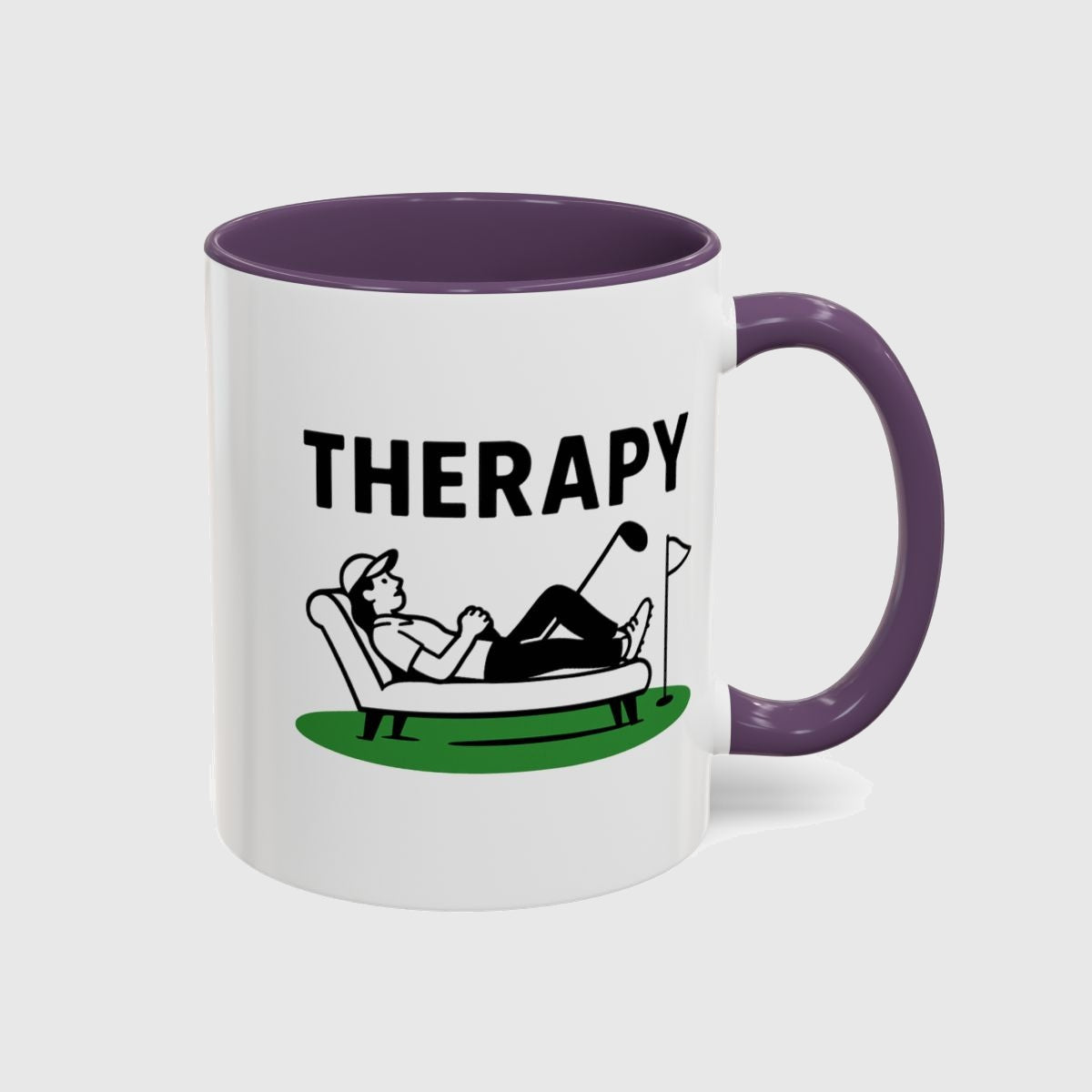 Golf Therapy - Golf Mug in Purple
