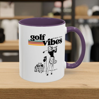 Golf Vibes Retro - Golf Mug - 11oz in Purple