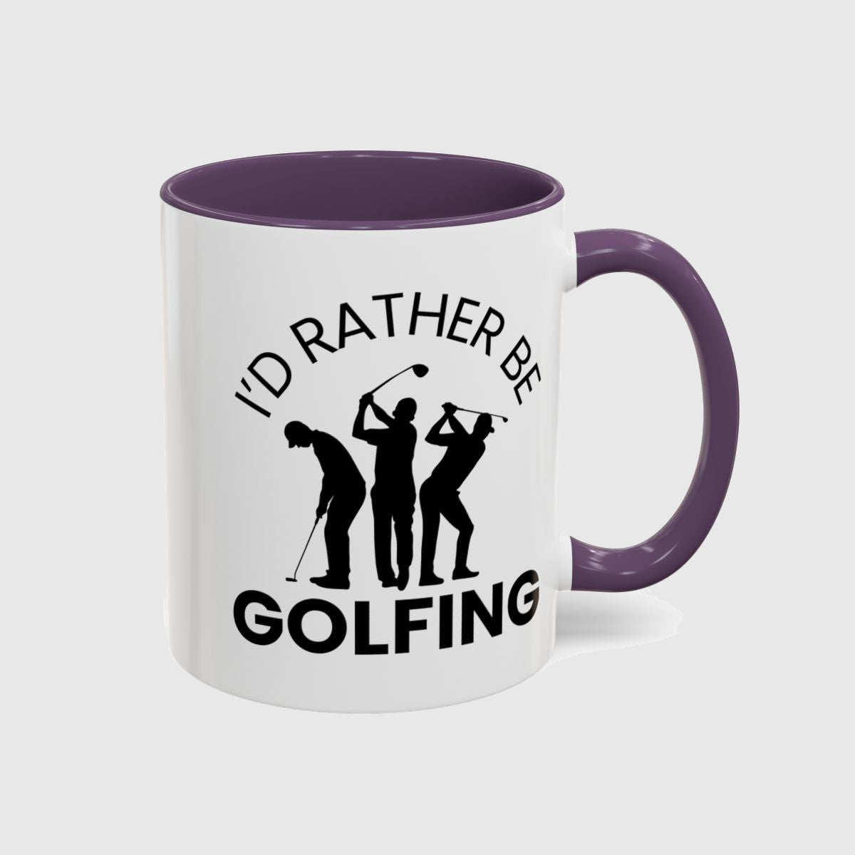 I'd Rather Be Golfing - Golf Mug in Purple