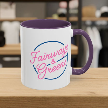Fairways & Greens - Golf Mug - 11oz in Purple