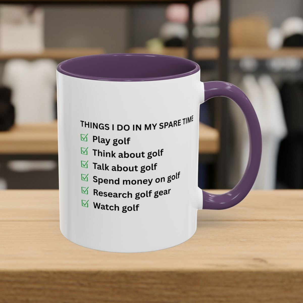 Things I Do In My Spare Time - Golf Mug - 11oz in Purple