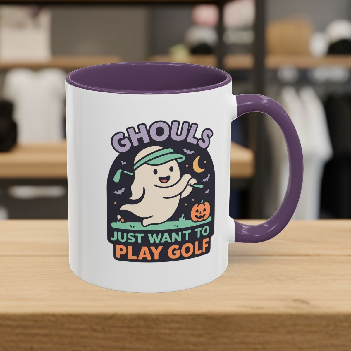 Ghouls Just Wanna Play Golf - Golf Mug - 11oz in Purple