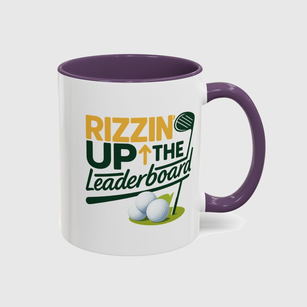 Rizzin' Up The Leaderboard - Golf Mug in Purple