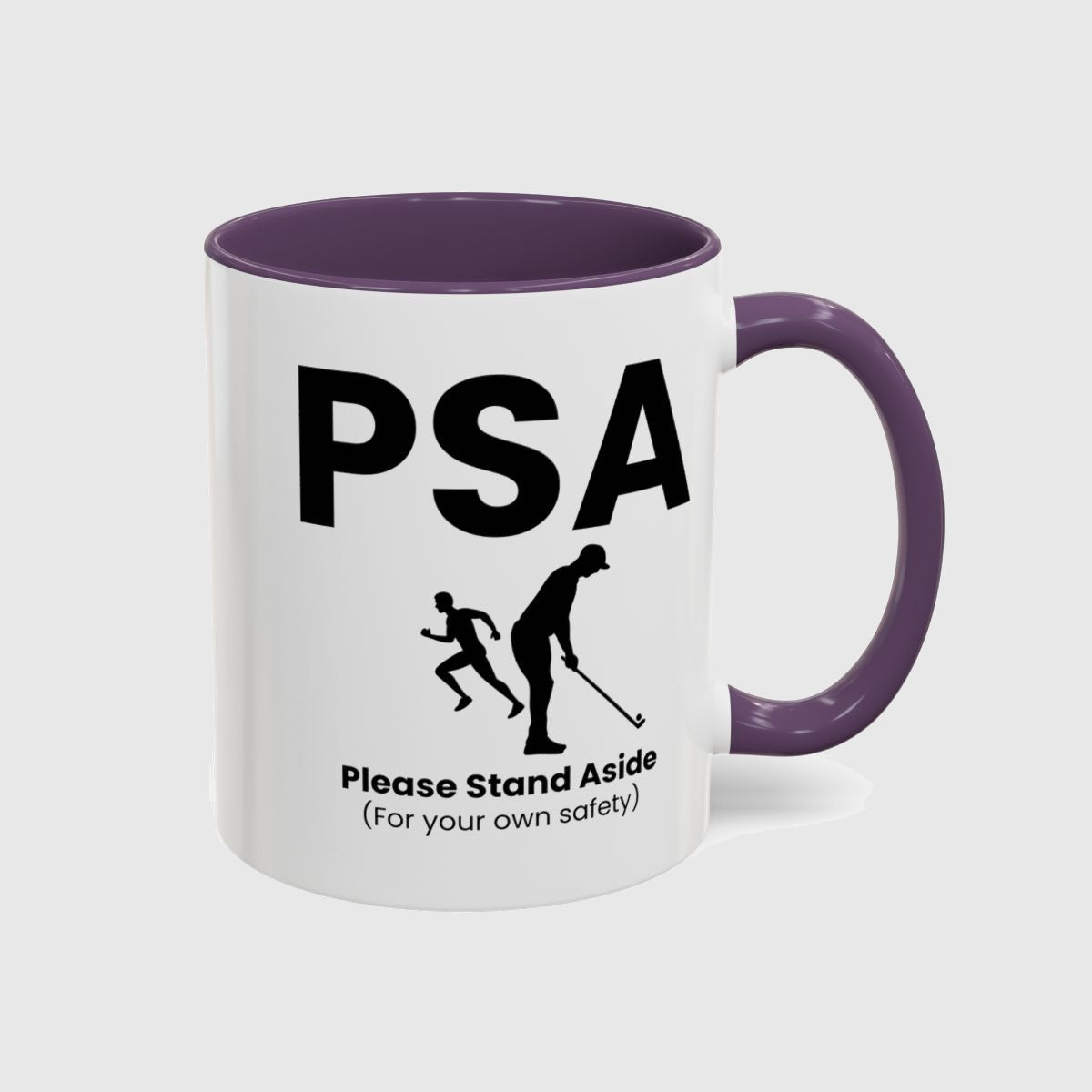 PSA - Please Stand Aside - Golf Mug in Purple