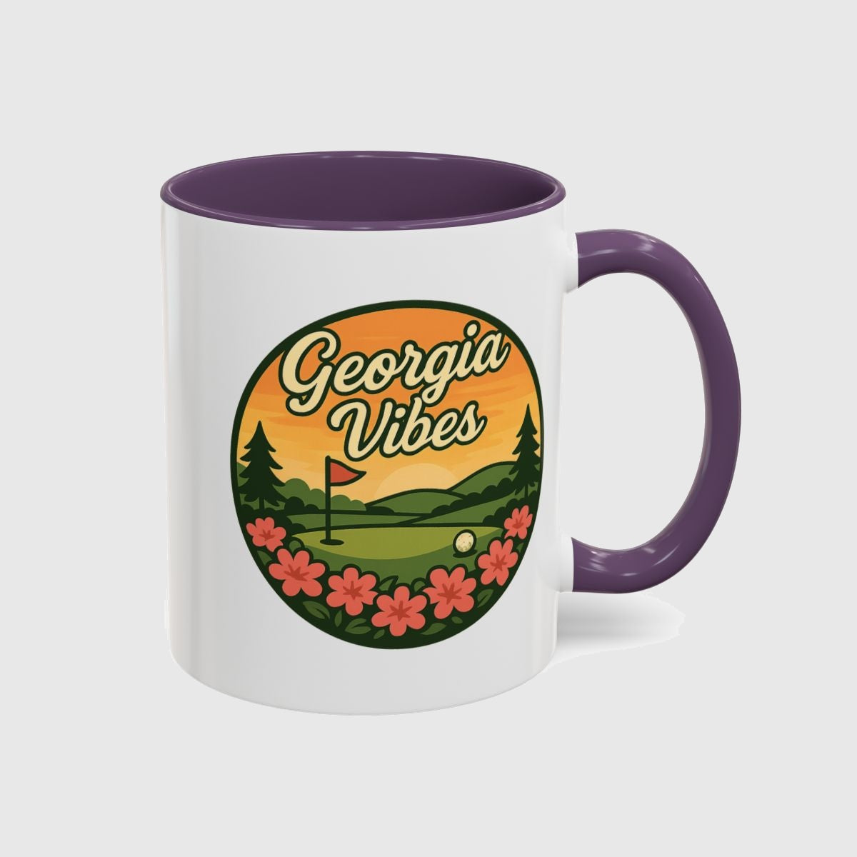 Golf Vibes - Georgia Azalea Edition - Golf Mug in Purple