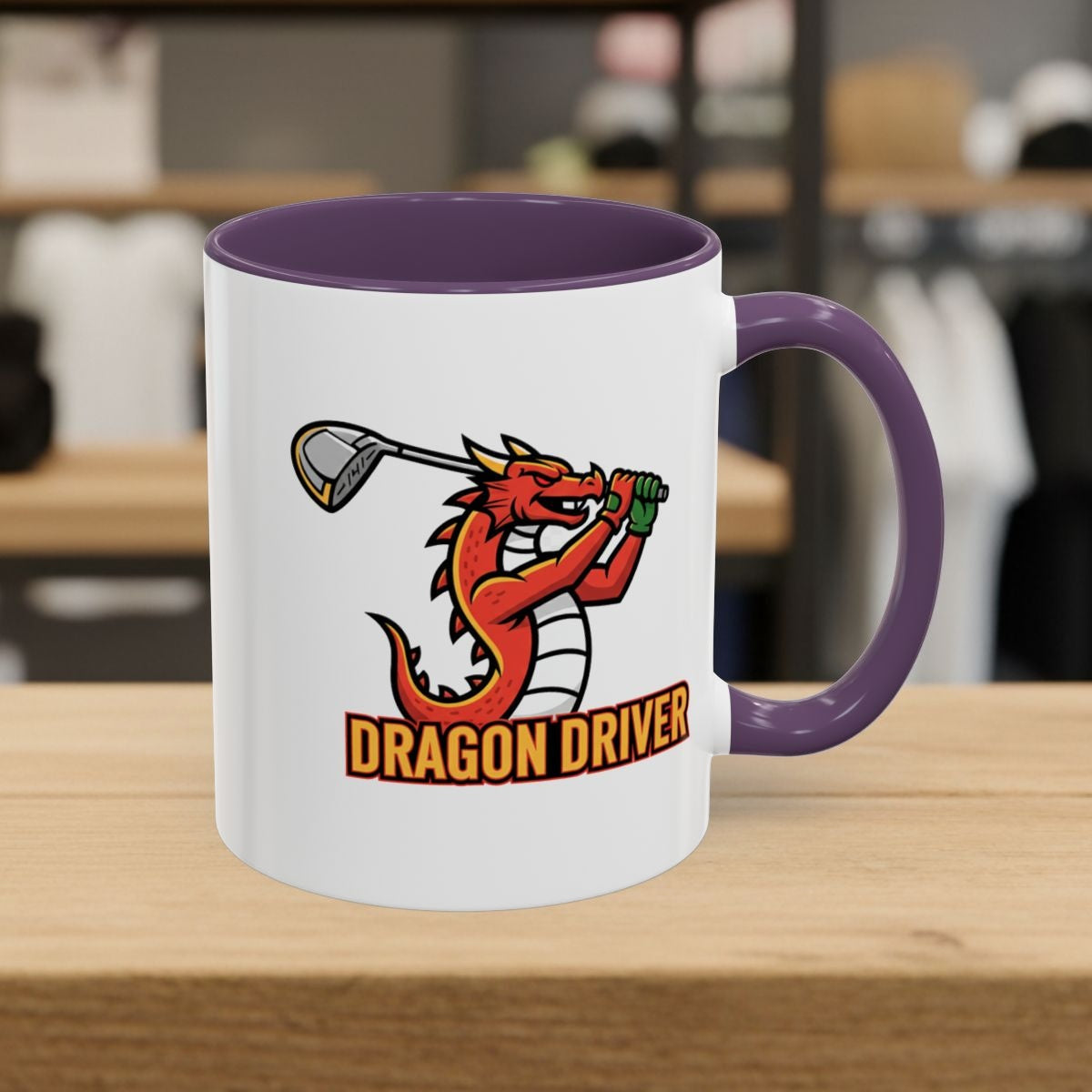 Dragon Driver - Golf Mug - 11oz in Purple