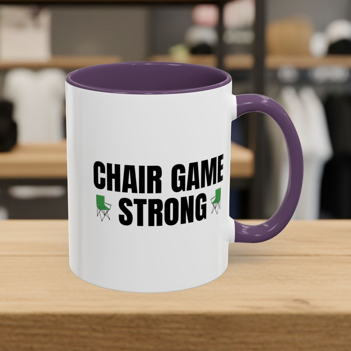 Chair Game Strong - Golf Mug in Purple