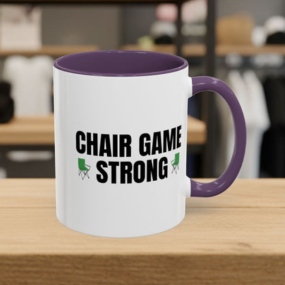 Chair Game Strong - Golf Mug in Purple