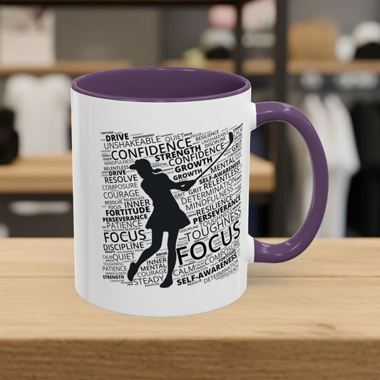 Unleash Your Mental Game (Female) - Golf Mug - 11oz in Purple