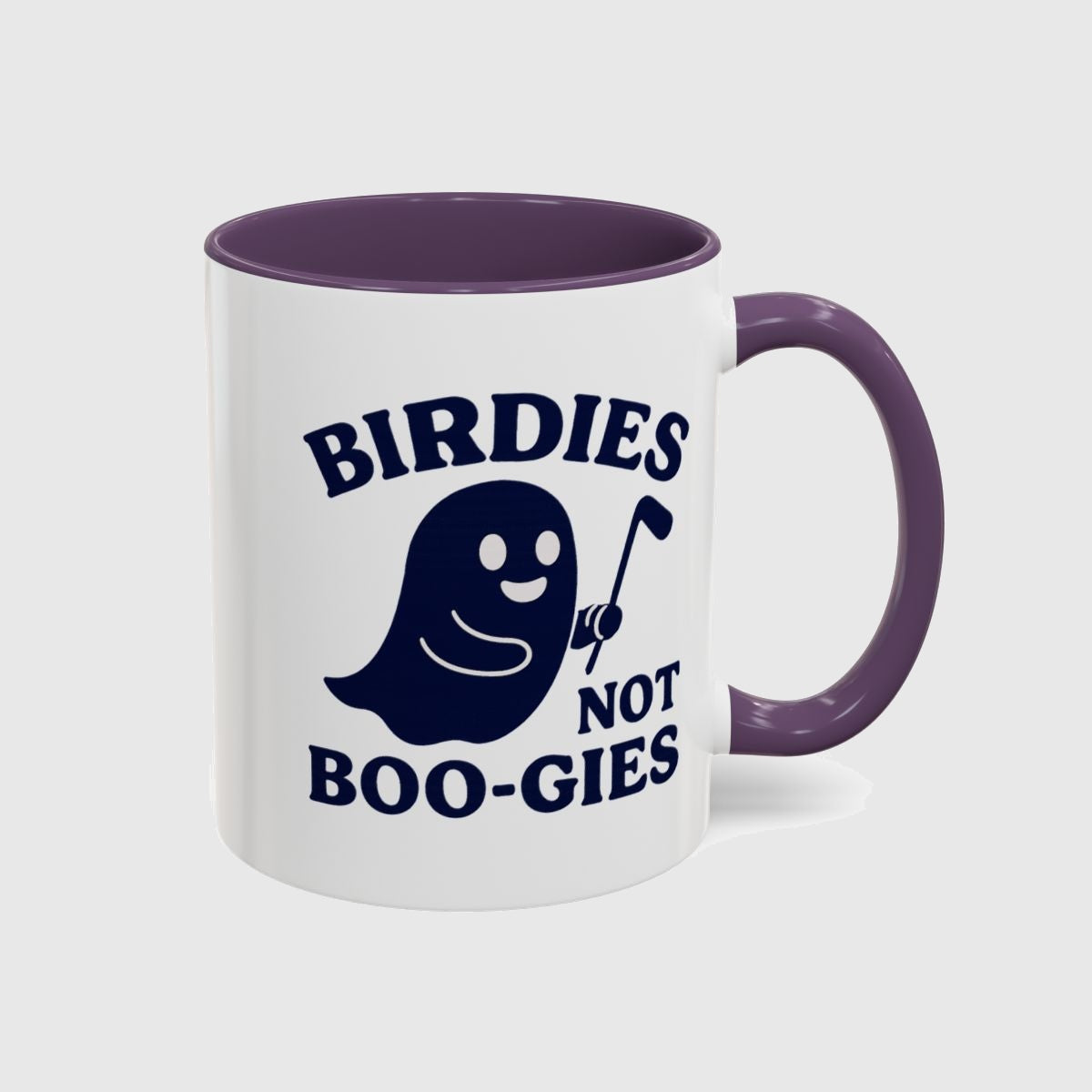 Birdies not BOO-GIES - Golf Mug in Purple