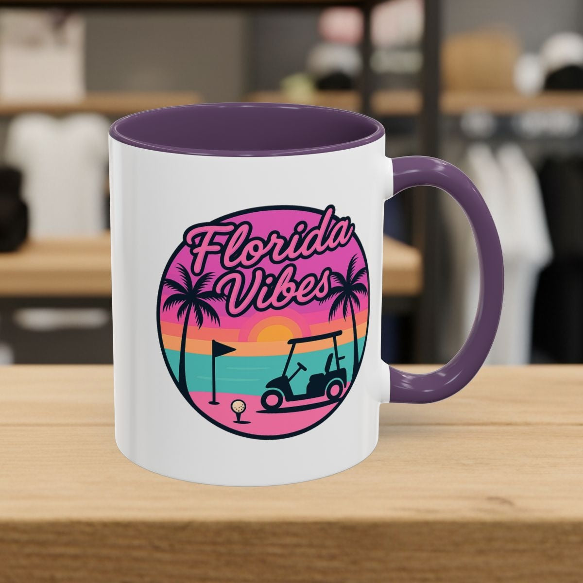 Golf Vibes - Florida Sunshine Edition - Golf Mug - 11oz in Purple