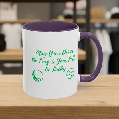 May Your Drives Be Long & Your Putts Be Lucky 🍀 - Golf Mug - 11oz in Purple