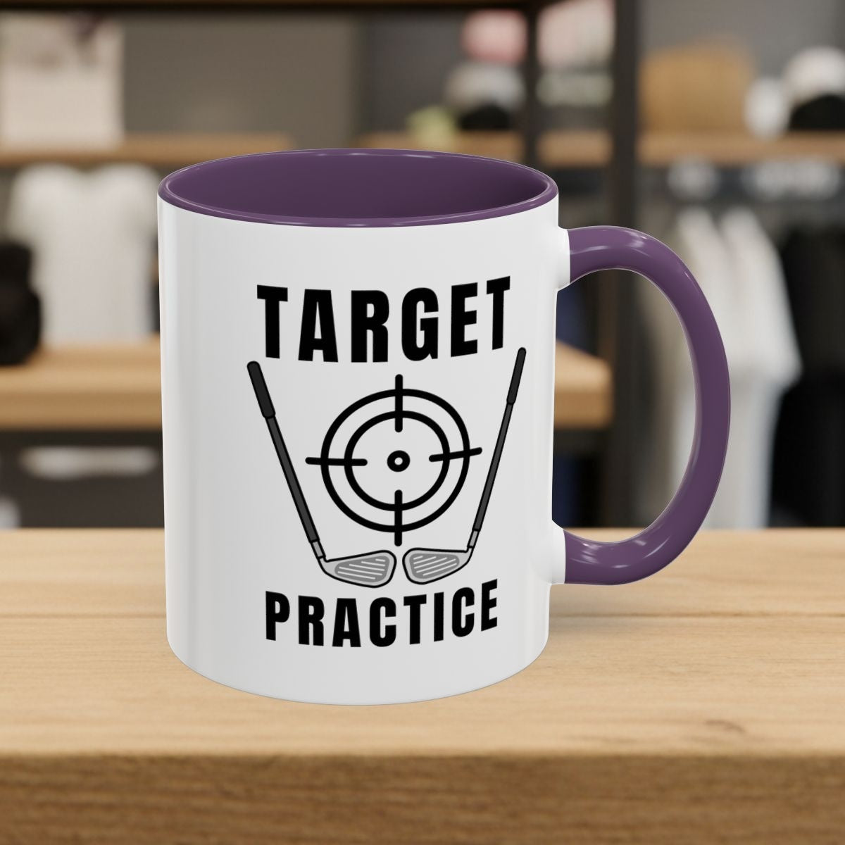 Target Practice - Golf Mug - 11oz in Purple