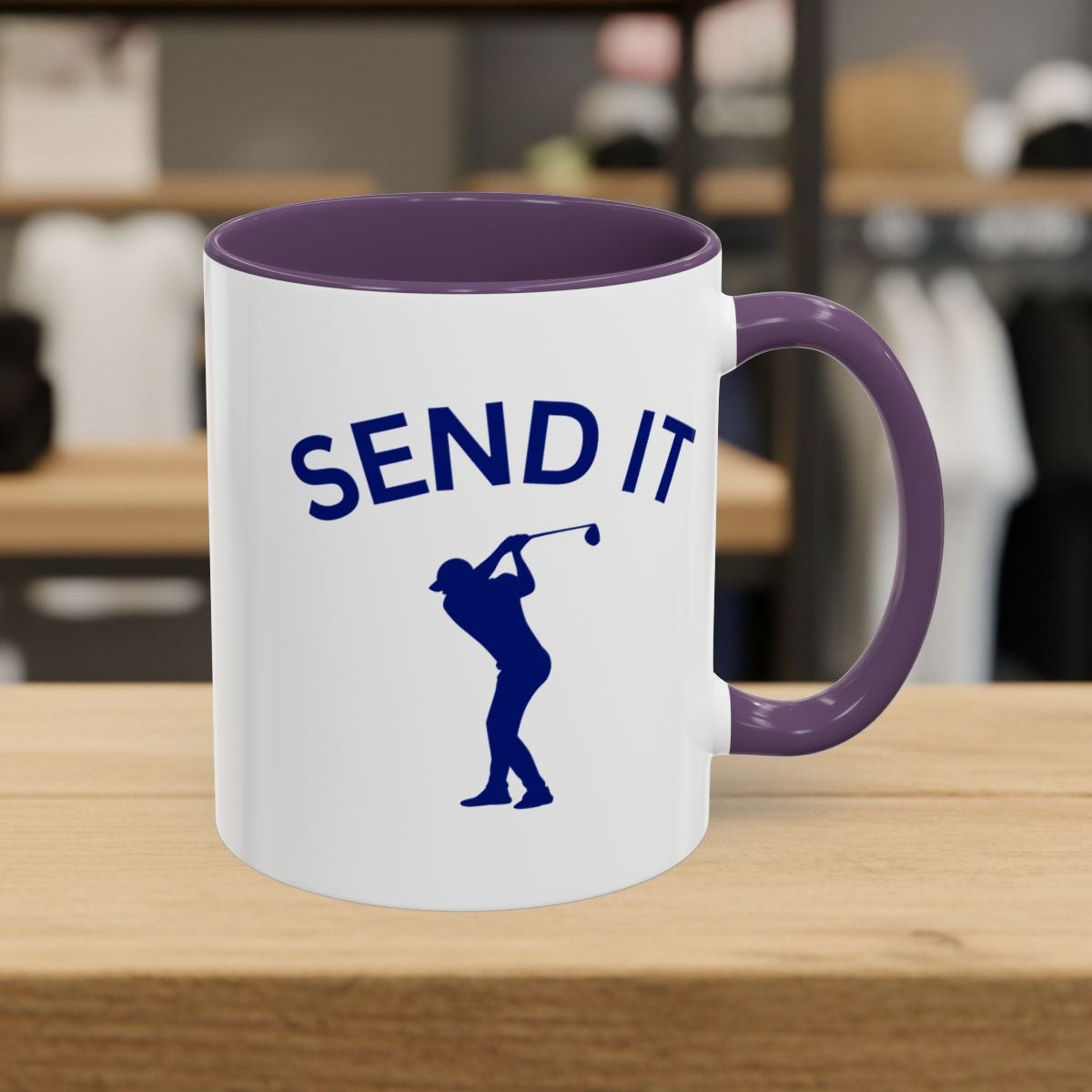 SEND IT (Male) - Golf Mug - 11oz in Purple