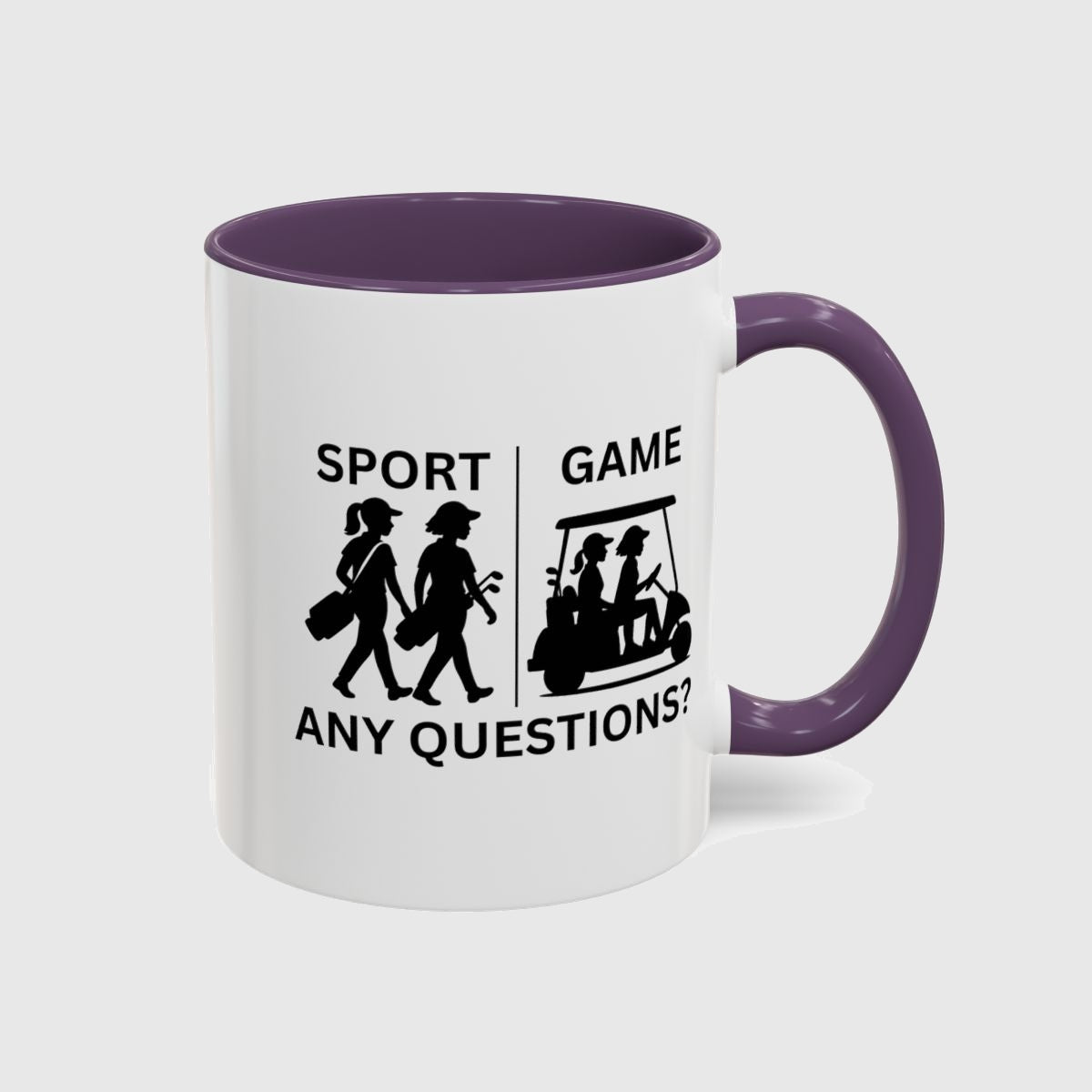 SPORT vs. GAME (Female) - Golf Mug in Purple