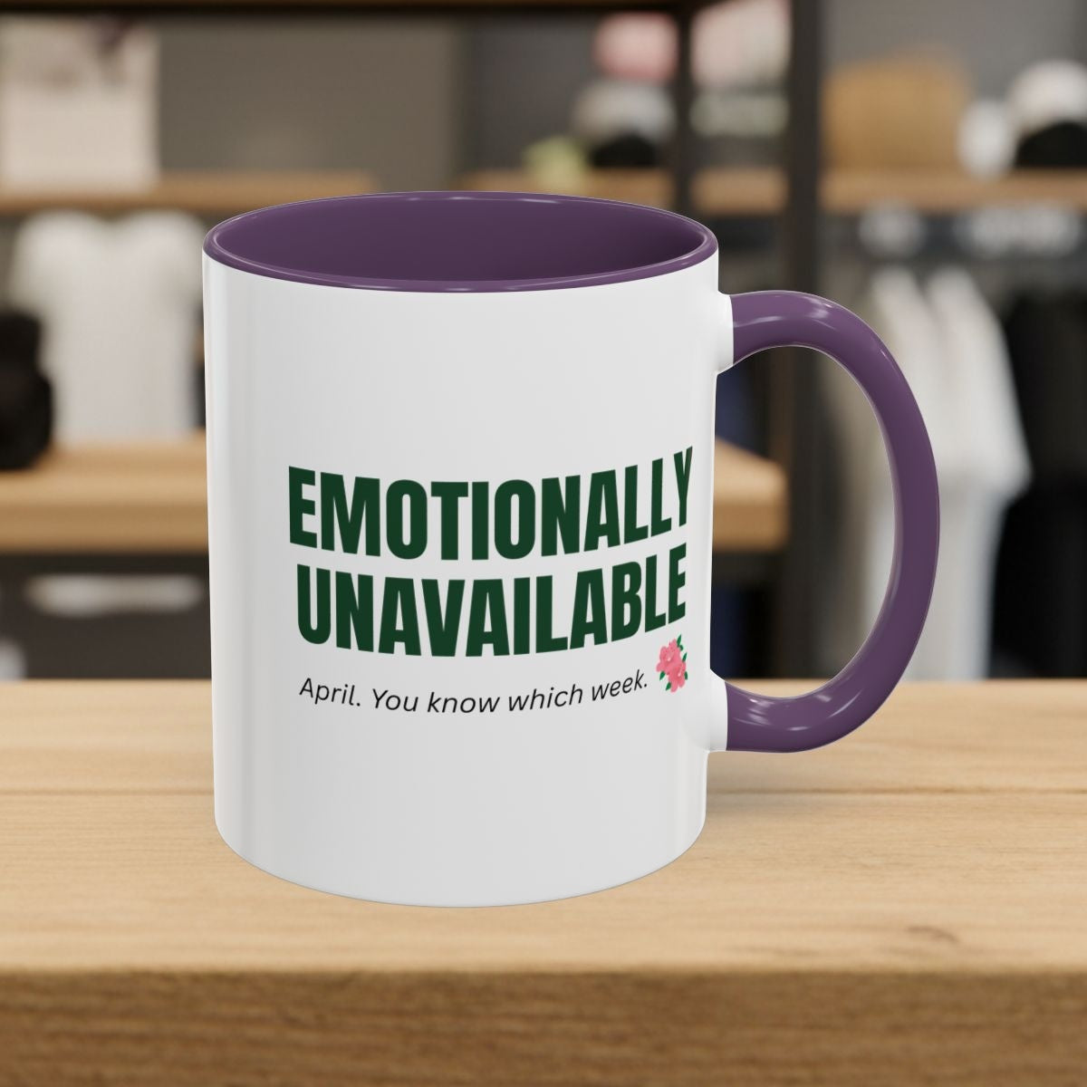 Emotionally Unavailable - Golf Mug in Purple