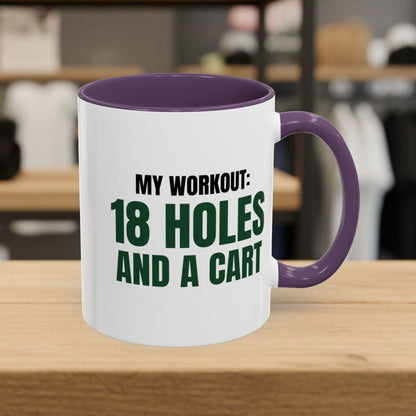My Workout: 18 Holes - Golf Mug in Purple