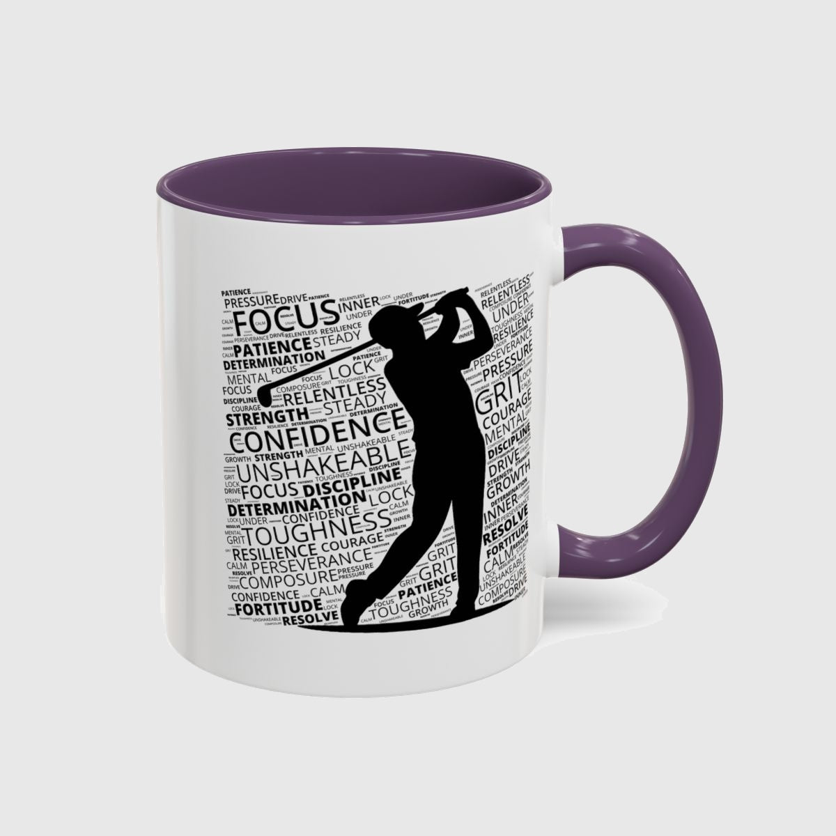 Unleash Your Mental Game (Male) - Golf Mug in Purple