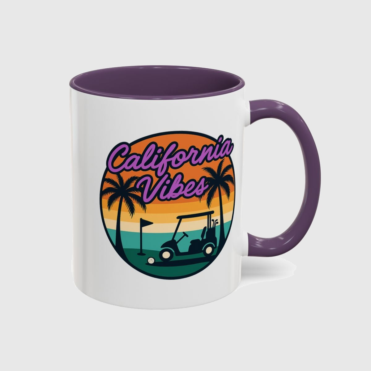 Golf Vibes - California Coast Edition - Golf Mug in Purple