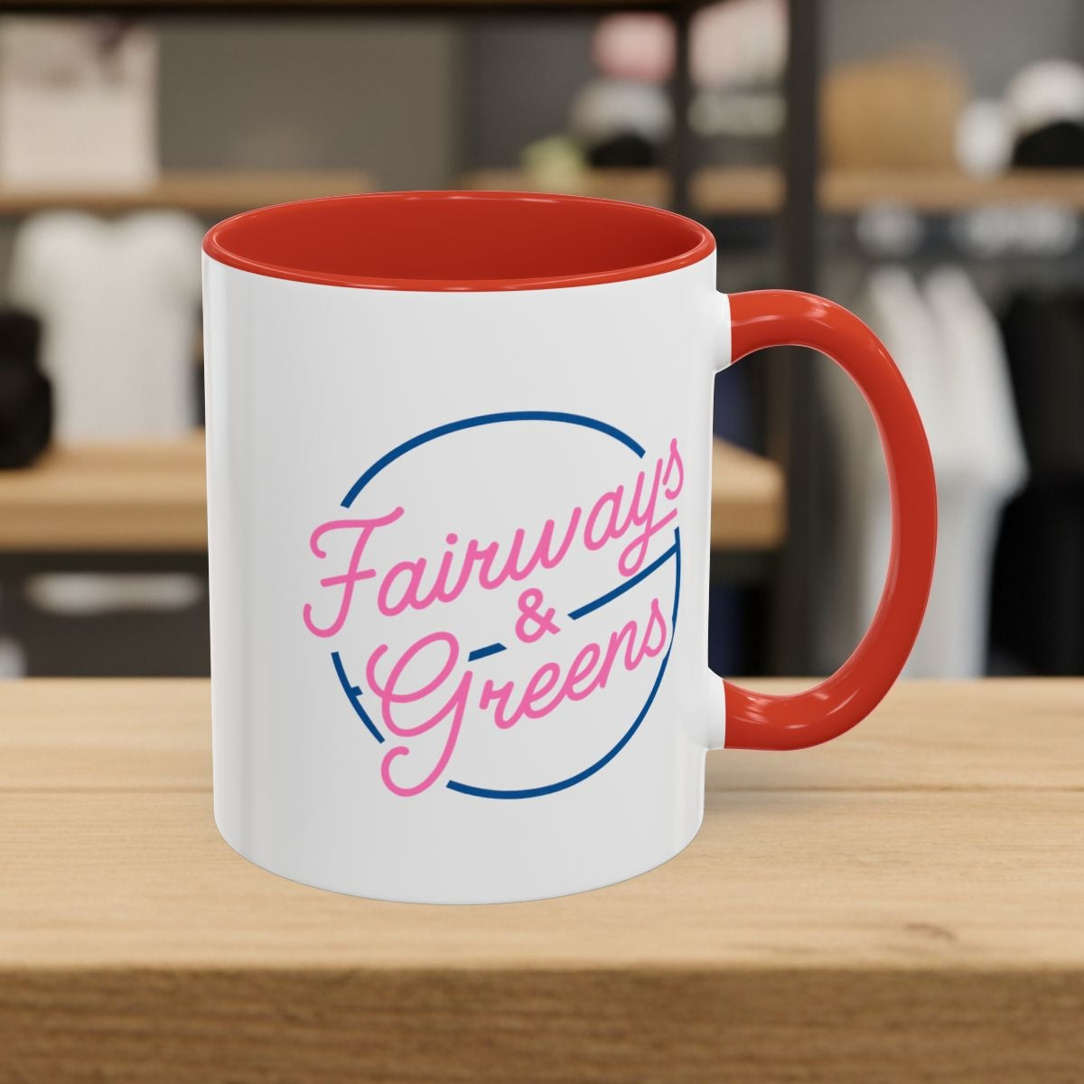 Fairways & Greens - Golf Mug - 11oz in Red