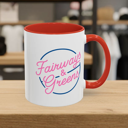 Fairways & Greens - Golf Mug - 11oz in Red
