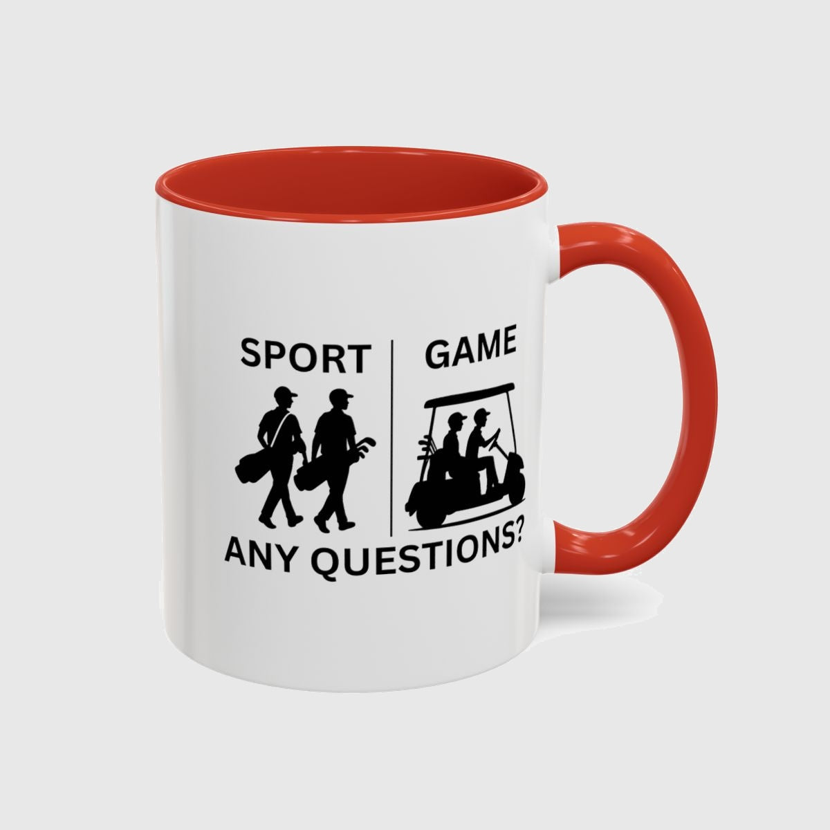 SPORT vs. GAME (Male) - Golf Mug in Red