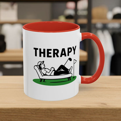 Golf Therapy - Golf Mug - 11oz in Red