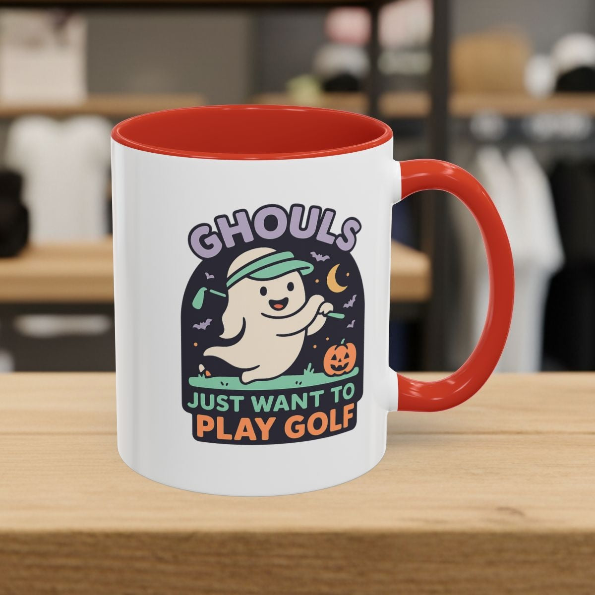 Ghouls Just Wanna Play Golf - Golf Mug - 11oz in Red
