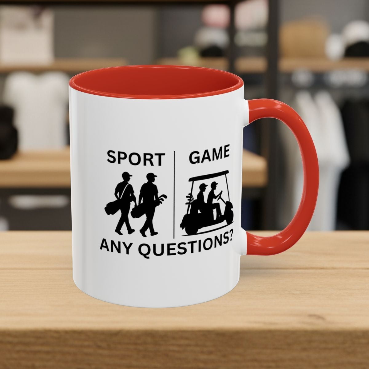 SPORT vs. GAME (Male) - Golf Mug - 11oz in Red
