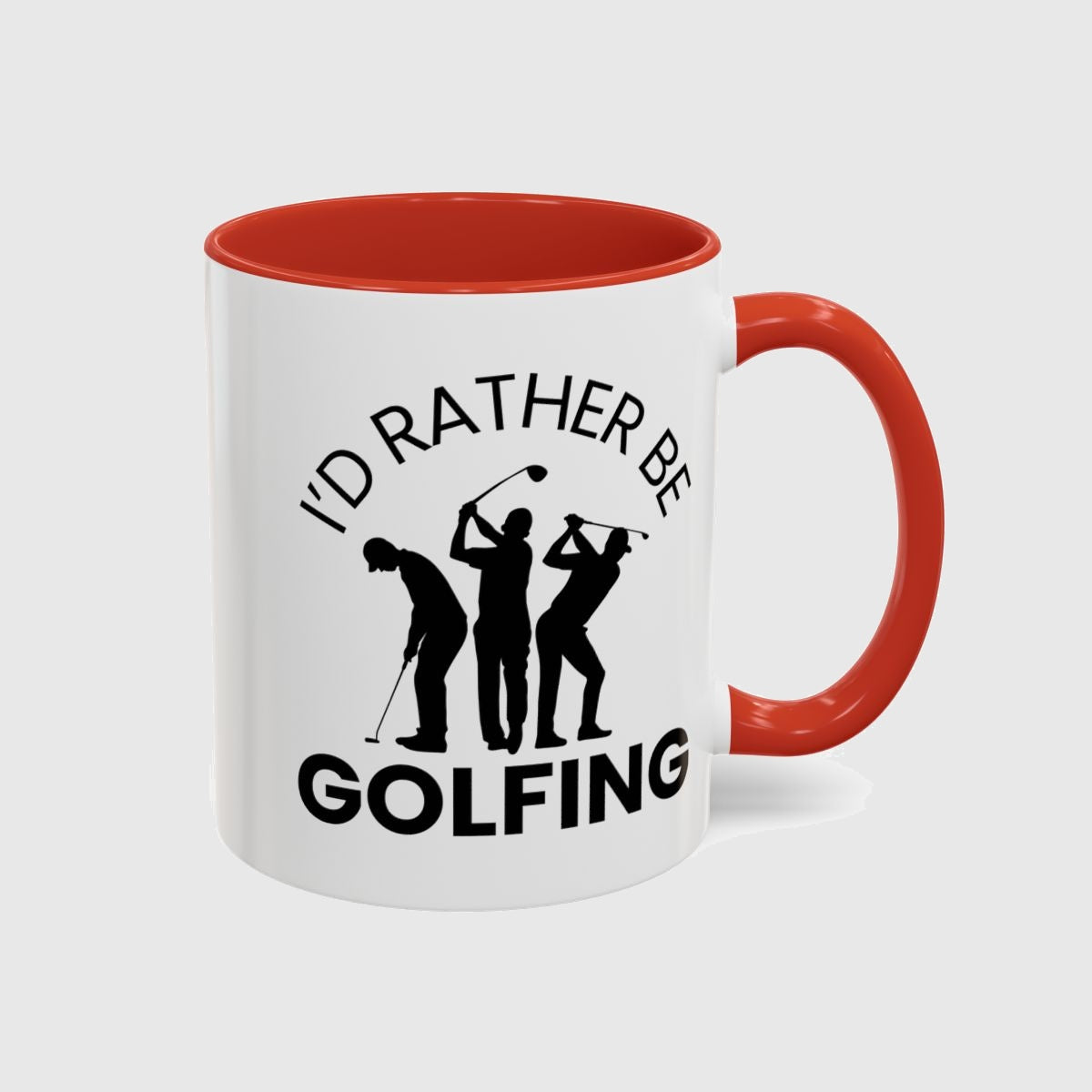 I'd Rather Be Golfing - Golf Mug in Red