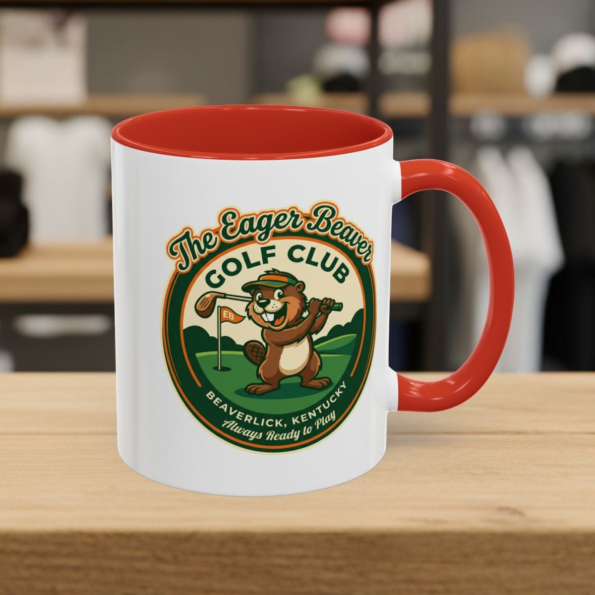 THE EAGER BEAVER GOLF CLUB - Golf Mug in Red