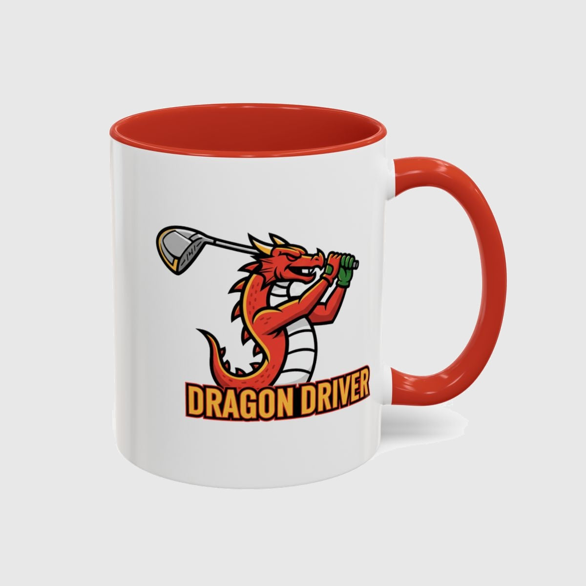 Dragon Driver - Golf Mug in Red