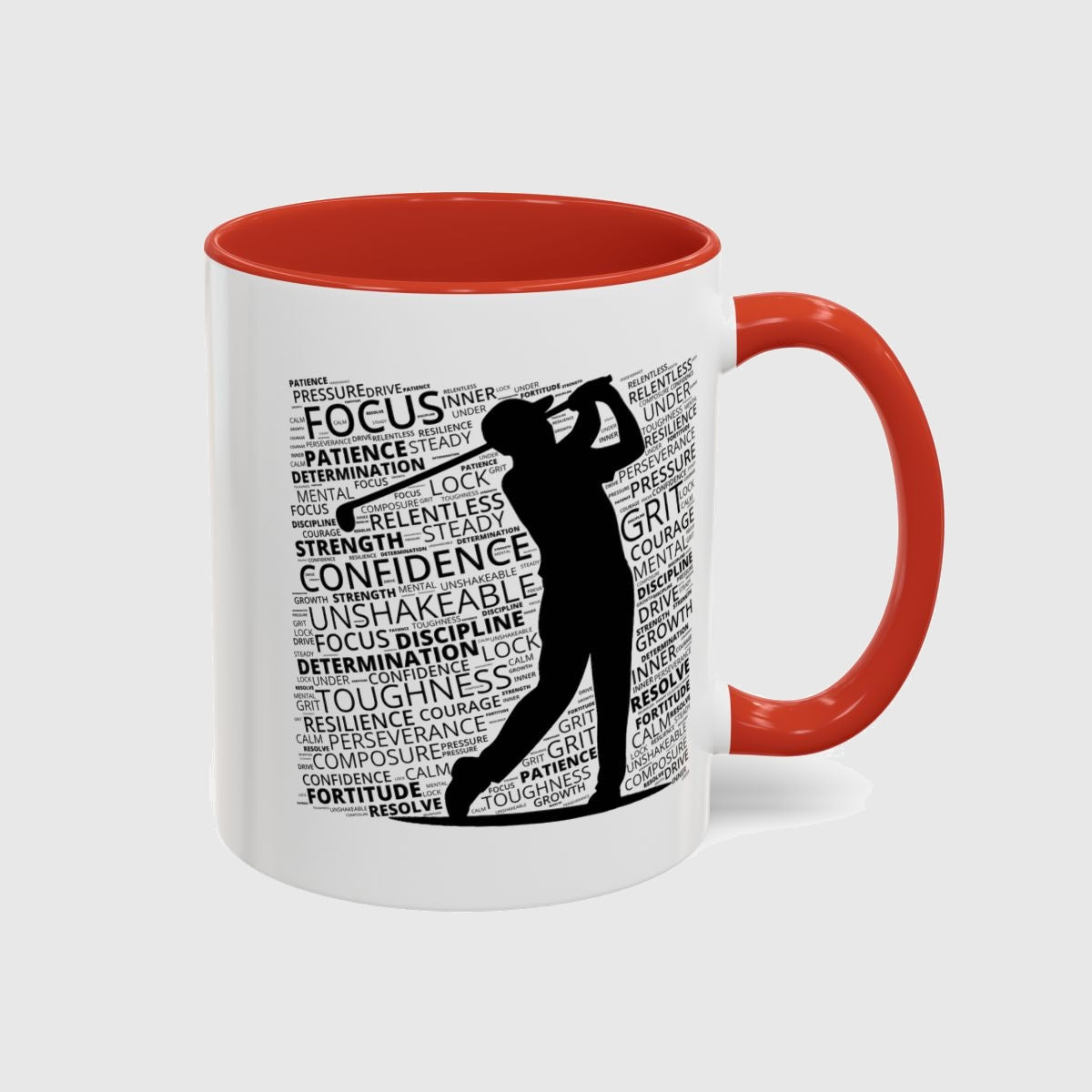 Unleash Your Mental Game (Male) - Golf Mug in Red