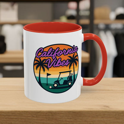 Golf Vibes - California Coast Edition - Golf Mug - 11oz in Red