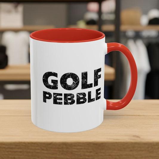 Golf Pebble - Golf Mug - 11oz in Red