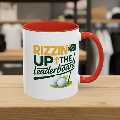 Rizzin' Up The Leaderboard - Golf Mug - 11oz in Red