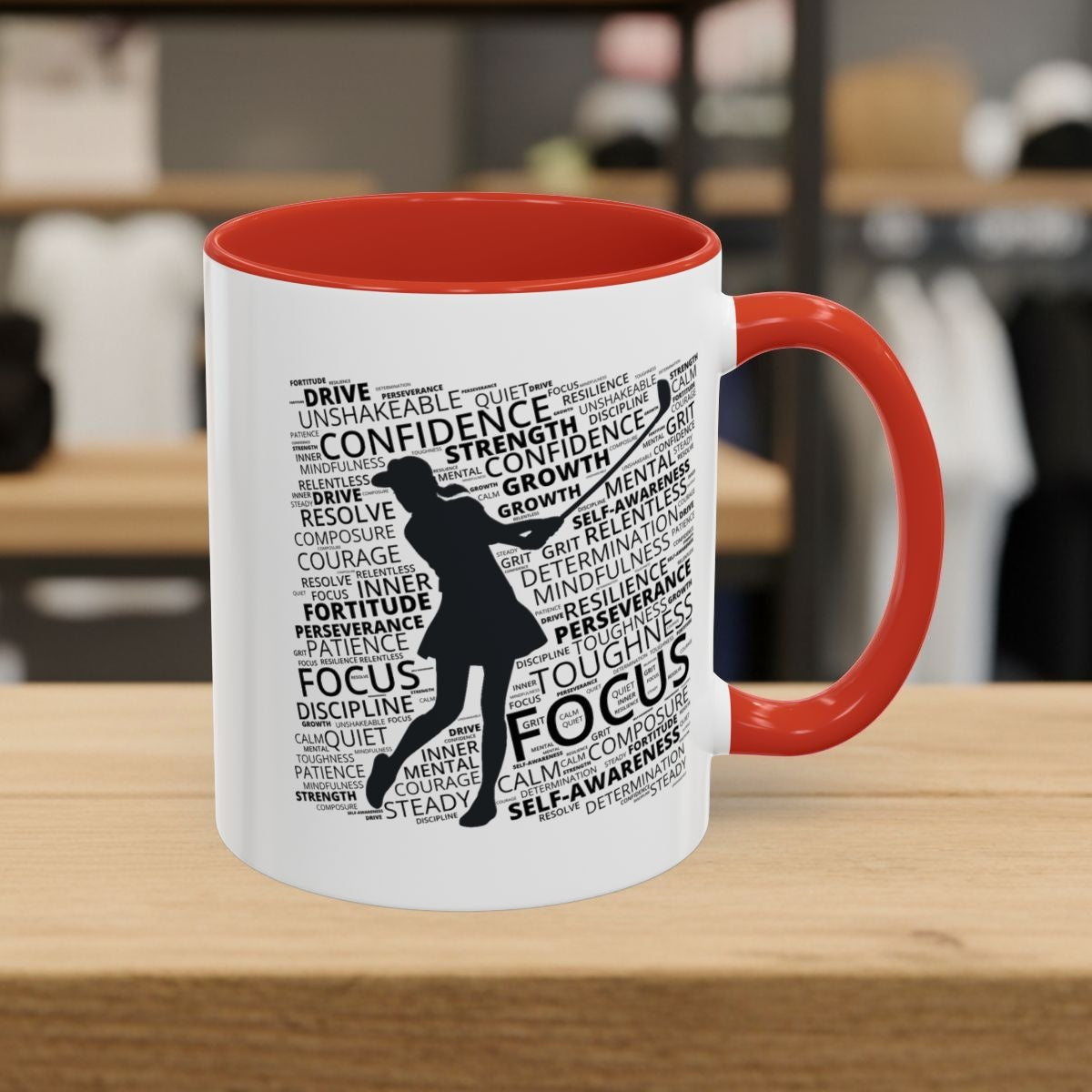 Unleash Your Mental Game (Female) - Golf Mug - 11oz in Red