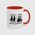 SPORT vs. GAME (Female) - Golf Mug in Red
