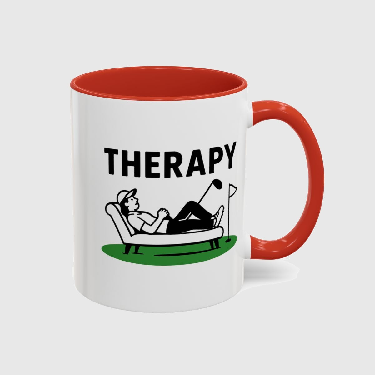 Golf Therapy - Golf Mug in Red