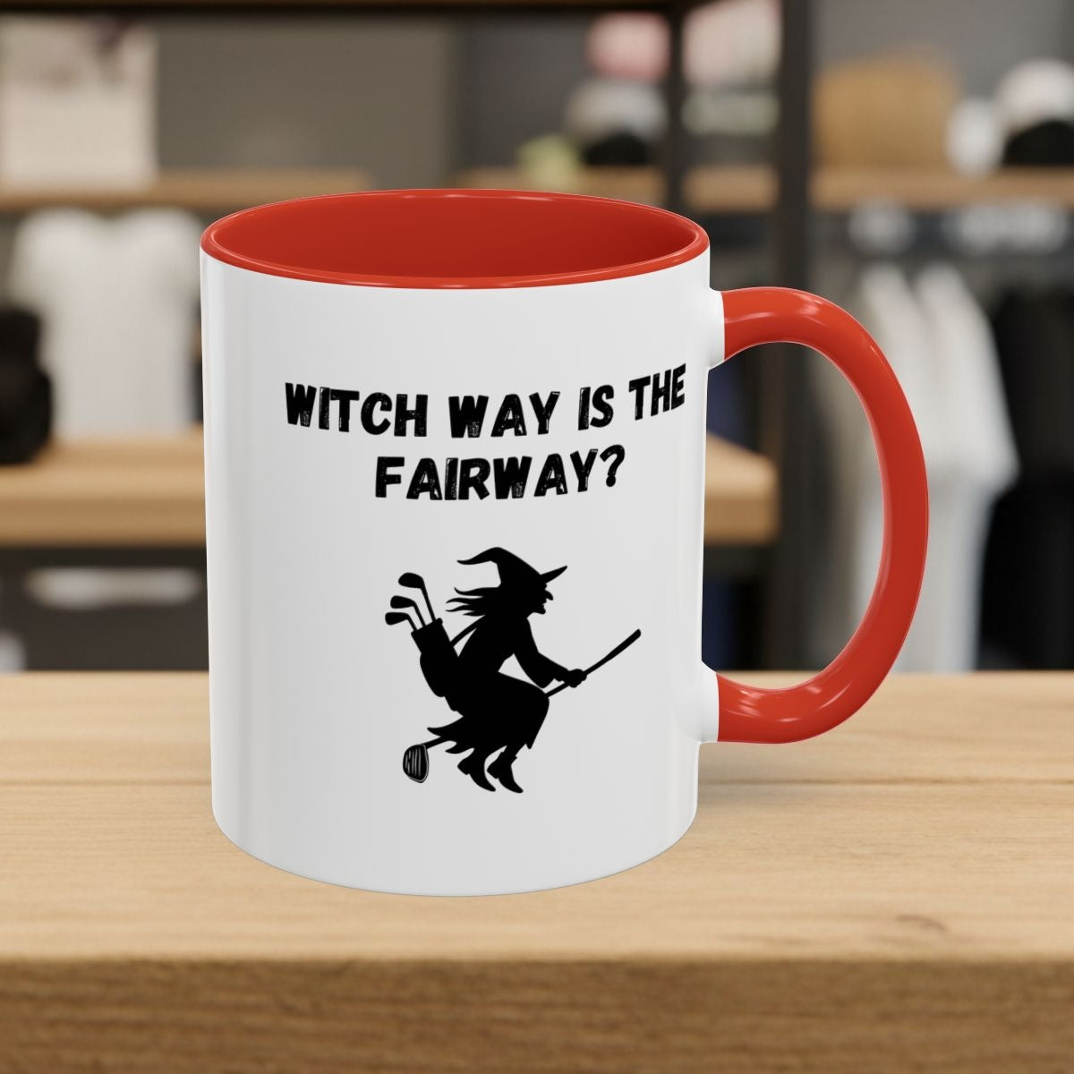 Witch Way is the Fairway - Golf Mug - 11oz in Red