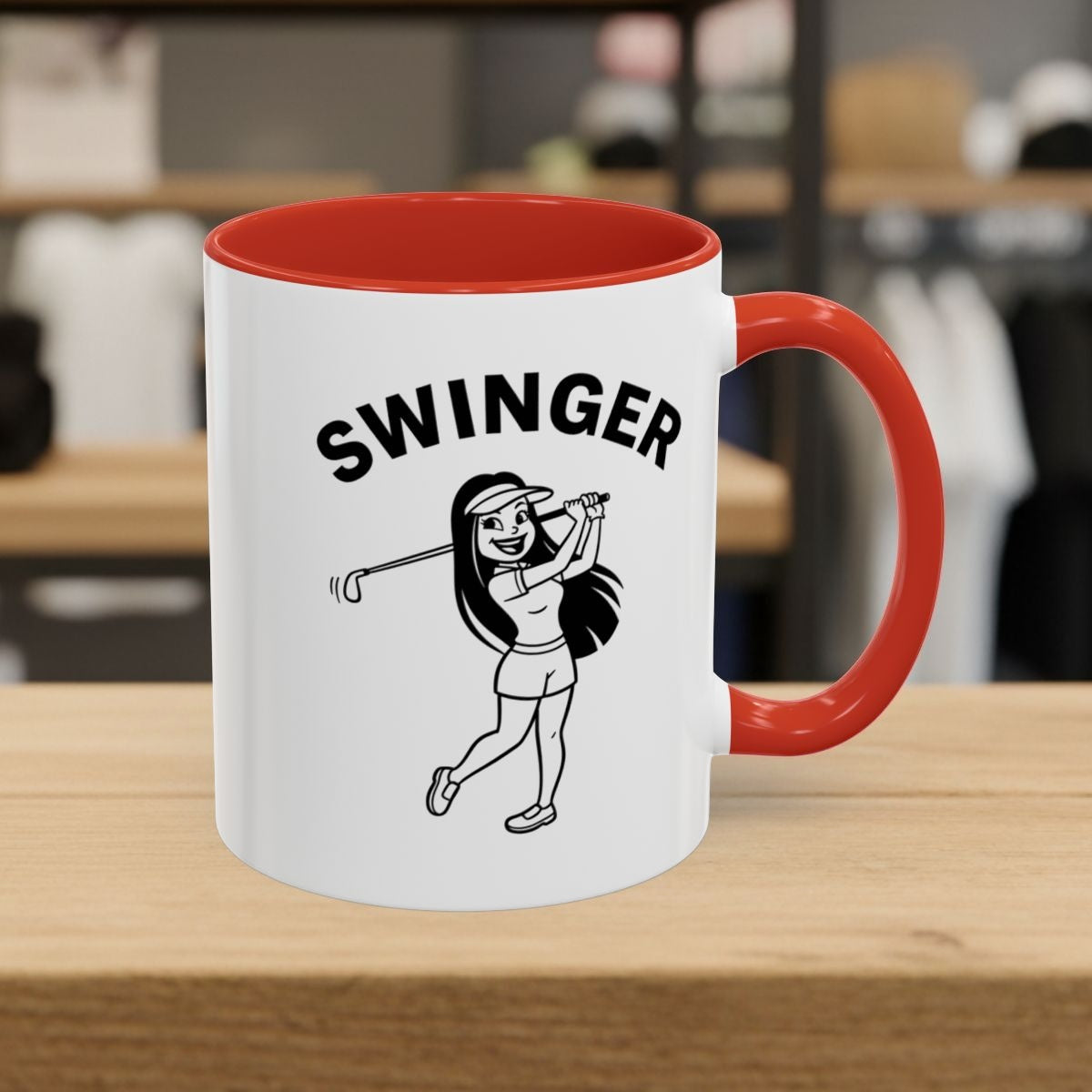 Retro Swinger Women's - Golf Mug - 11oz in Red