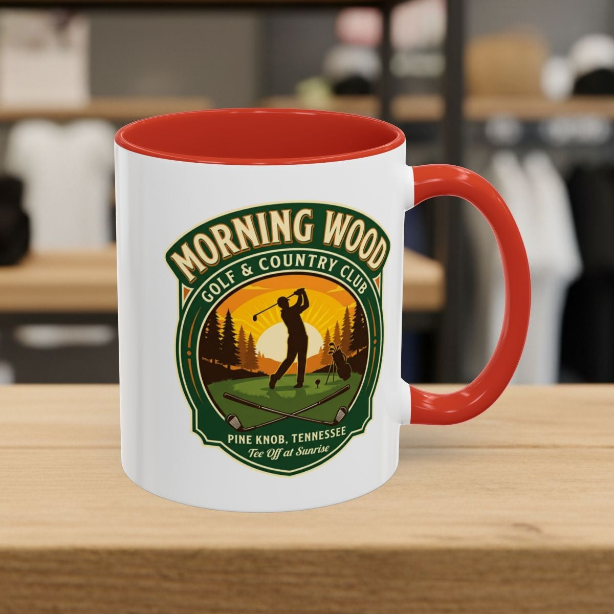 MORNING WOOD GOLF & COUNTRY CLUB - Golf Mug in Red